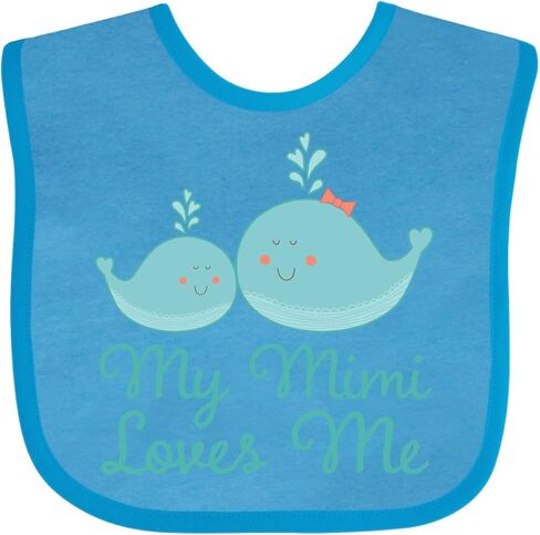 inktastic My Mimi Loves Me Baby Bib in Kuwait