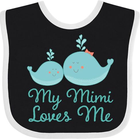 inktastic My Mimi Loves Me Baby Bib in Kuwait