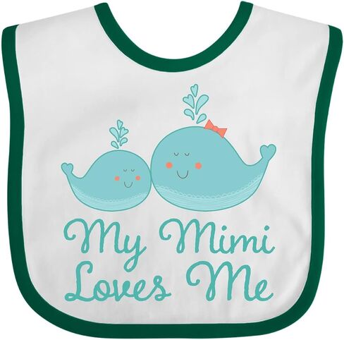 inktastic My Mimi Loves Me Baby Bib in Kuwait