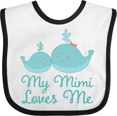 inktastic My Mimi Loves Me Baby Bib in Kuwait