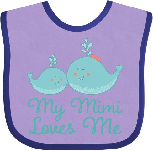 inktastic My Mimi Loves Me Baby Bib in Kuwait