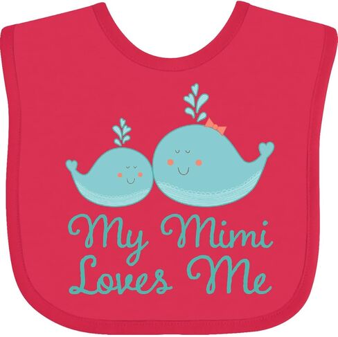 inktastic My Mimi Loves Me Baby Bib in Kuwait
