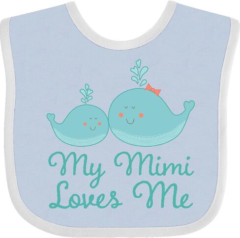 inktastic My Mimi Loves Me Baby Bib in Kuwait