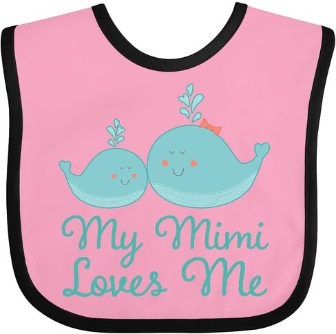 inktastic My Mimi Loves Me Baby Bib in Kuwait