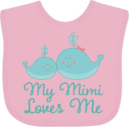 inktastic My Mimi Loves Me Baby Bib in Kuwait