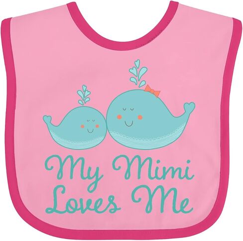 inktastic My Mimi Loves Me Baby Bib in Kuwait