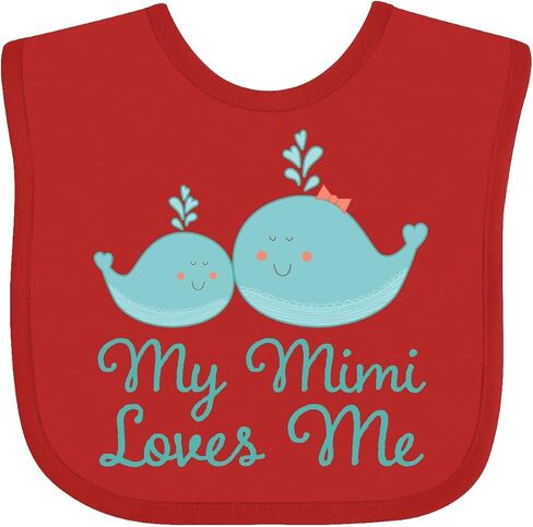 inktastic My Mimi Loves Me Baby Bib in Kuwait