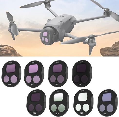 عدسة Filte لـ DJI Mavic 4 Pro ، مجموعة حماية الكاميرا مجموعة ملحقات طلاء نانو من الزجاج البصري متعدد الطبقات (6pcs (UV+CPL+ND8+16+32+64)) in Kuwait