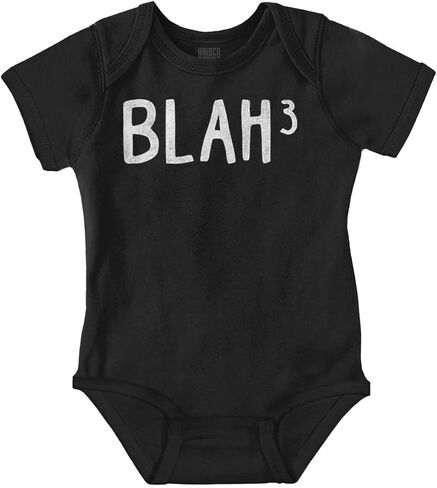 Brisco Brands Funny Blah Cubed Snark Math Joke Baby Romper Boys or Girls in Saudi Arabia