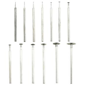 TAODAN 13PCS T Shaped Head Diamond Grinding Burr Drill Bit Set 0.5mm-10mm Grinding Bit 2.35mm Shank Carving Polishing Glass Jade Rotary Tool