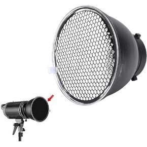 Gugxiom Standard Reflector Diffuser for Bowens Mount Studio Strobe Flash Light Speedlite, 7 Inch Lamp Shade Dish with High Reflectivity Silver Interior