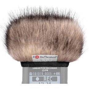 GUTMANN Microphone wind protection fur for Olympus LS-11 CAT high-quality premium protection made of faux fur for clear and noise-free audio recordings, handmade in Germany