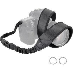 Vigorport Soft Padded Stretchable Camera Neck Strap for DSLR, SLR, Mirrorless Cameras - Compatible with Canon, Nikon, Sony