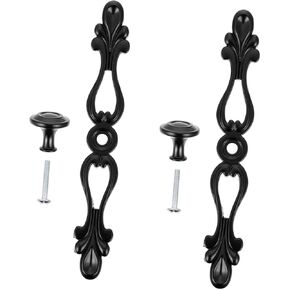 Chinese Style Pull Handles,Vintage Drawer Handles,2pcs Handle Vintage Knobs Drawer Pulls European Style Knobs Zinc Alloy Pulls Furniture Accessories(13.2X2CM)