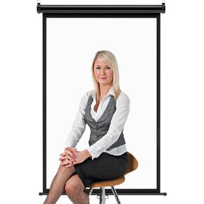 شاشة خلفية بيضاء قابلة للسحب 36.2 "× 55" معرف الصورة المحمولة الخلفية المحمولة/الخلفية المنسدلة جواز سفر القفل التلقائي خلفية التصوير الفوتوغرافي للمعرف صور جواز سفر الصور الفوتوغرافي