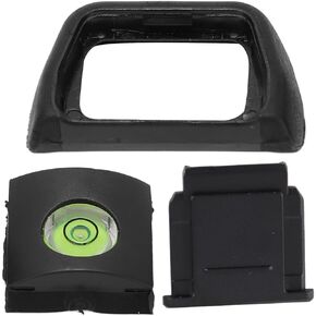 Camera Eyepiece Eyecup Viewfinder Eye Cup Cold Shoe Cover Set with Level Device Protective Eyepiece Cover for A6000 A6100 A6300 A5000 Cameras Plastic Rubber Material
