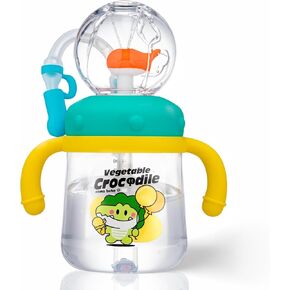 10oz Whale Design Kids Water Cup with Fun Fountain Effect – Spill-Proof, BPA-Free Drinking Bottle for Toddlers and Children – Perfect for Home, School, or Travel