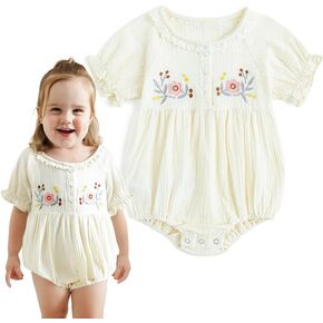 Simplee Kids Newborn Boys Girls Romper Romper Summer Outfit Phemsuit Clate Bodysuits White