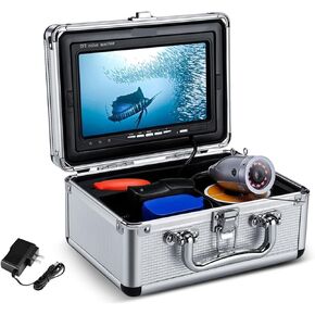 Underwater Fishing Camera 7 Inch Monitor 1000TVL IP68 Waterproof 15M/30M Cable Outdoor Sunvisor Winter Fishing Fish Finder -Fish Finder(30M Cable with DVR)