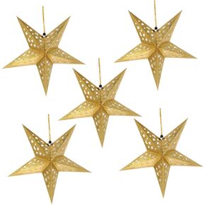 DOITOOL Shiny Paper Star Lampshade 45cm Ceiling Decor Party Lights for Wedding Neon Party Decorations Random