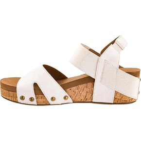 Corkys Footwear Women's Better مع Time 2 بوصة إسفين-حزام عريض الخالدة مع قصاصات متقطعة ، حزام مرن حول الكاحل ، ونعال إيفا للراحة طوال اليوم