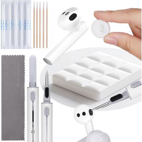 K&F Concept 8-1 Airpod Cleaner with Flocked Sponge+Cleaning Cloth+Cleaning Cotton Swab+Metal Pen Tip, Cleaning Tool Kit for Airpods Pro 1 2 3 Bluetooth Earphones Headphones