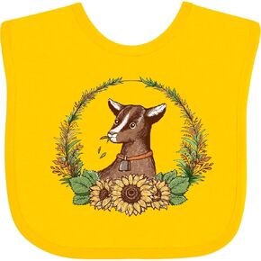 inktastic Floral Goat Wreath Baby Bib