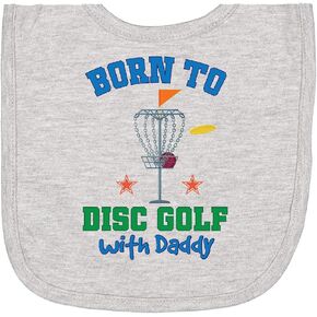 inktastic Born To Disc Golf with Daddy Golfing Newborn Bib