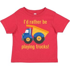 inktastic Rather Be Playing Trucks Toddler T-Shirt