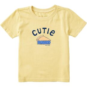 Life is Good. Toddler Naive Cutie Pie SS Crusher Tee, Sandy Yellow, 2T