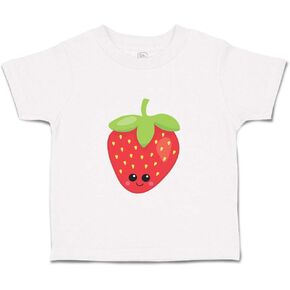 Toddler T-Shirt Red Strawberry Food and Beverages Fruit Cotton Fruits Clothes