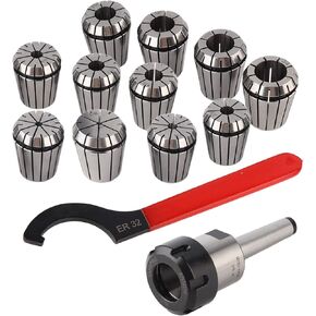 MT2 ER32 Collet Chuck Set, Big Clamping Force, High Precision Toolchuck. Alloy Spring Steel, With Box, For CNC Milling Lathe Tool