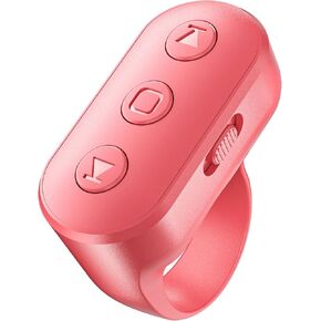 Scrolling Ring Remote for TikTok YouTube IG Shorts Video Support Landscape Portrait, Fingertip Wireless Scroller Page Turner Clicker for Kindle APP Compatible with iPhone iPad Android Phone Tablet
