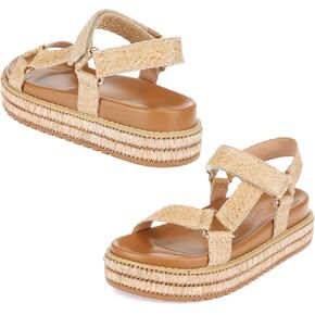 Platform Sandals –Casual Espadrilles platform sandles– Open Toe Comfortable Summer Flatform platform wedge sandals women-Straw Beach Ankle Strap Shoes 2025