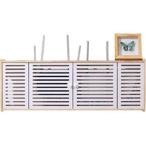 Router Shelf Wall Mount WiFi Router Storage Box, WiFi Router Shelf, Set-top Box Supports,Wall-Mounted Floating, Home and Office WiFi Router Adjustable Cable Box