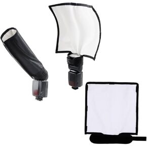 2Pcs Light Reflector Flash Diffuser for Photography Softbox Barrier for Camera Flash Durable Material Essential for Studio Outdoor Use