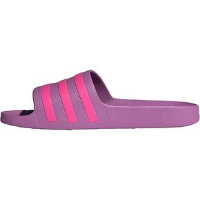 adidas Women's Adilette Aqua Slide Sandal, Preloved Purple/Lucid Pink/Preloved Purple, 8