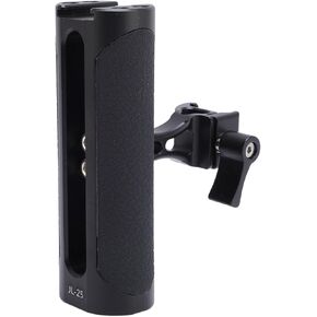 Camera Side Handle, Camera Left Right Side Handgrip 1/4inch 3/8inch Thread Aluminum Alloy Silicone for Microphone