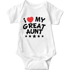 I Love My Auntie Uncle Baby Bodysuit Pregnancy Announcement Newborn Outfits Romper Infant One Piece