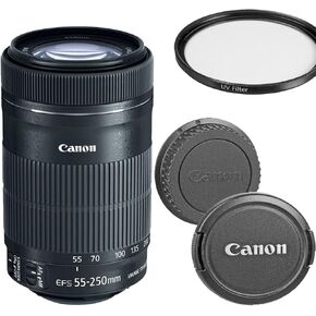 Canon EF-S 55-250mm f/4-5.6 هو عدسة Zoom STM Telephoto لكاميرات Canon DSLR (متجددة)