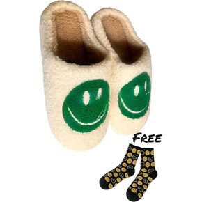 Happy/SMILE Face Slippers, retro smile face slippers with sucks