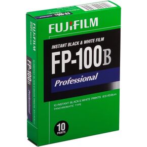 FUJIFILM FP-100B 3.25 X 4.25 Inches Professional Instant Black and White Film