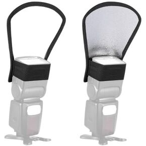 3xFit for DSLR Camera Mini Flash Diffuser Silver White Reflector Camera Top light Baffle