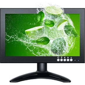 Eyoyo 8 inch Small HDMI LCD Monitor, Portable 1280x720 16:9 IPS Metal Housing Screen Support HDMI/VGA/AV/BNC Input with Wall Bracket&Remote Control for PC, CCTV,Security Camera,Raspberry pi Computer