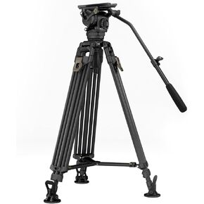 Tilta CT12 75mm Cine Fluid Head with 2-Stage One Touch Carbon Fiber Tripod Legs - Space Gray (12KG)