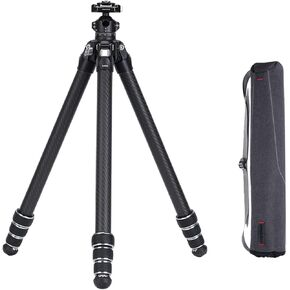 Falcam TreeRoot F38 Pro Carbon Fiber Tripod, 61" Quick Lock Travel Tripod, 5kg Load, F22 Interfaces, 1/4" Screw, Carry Strap Holes for DSLR, Mirrorless, and Video Cameras (R140T)