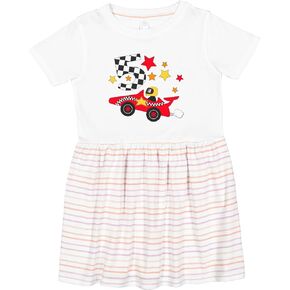 inktastic Happy 5th Birthday -red Racing Car Toddler Dress