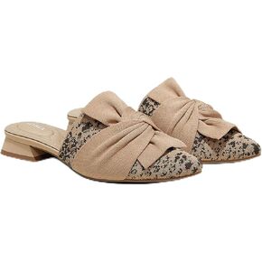 VIVAIA Yaffa Pro Mules for Women Slip On Pointed-Toe Knot Mules Women's Casual Slip on Washable Comfortable Shoes Pointed-Toe Style