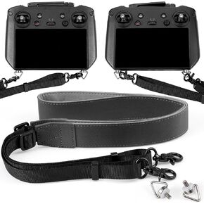 FOMST for DJI Mini 4 Pro Lanyard RC Neck StrapSoft Leather Lanyard Compatible with DJI Flip/Mini 3 / Mavic 3 / Air 3S / Remote Controller Accessories Lanyard black