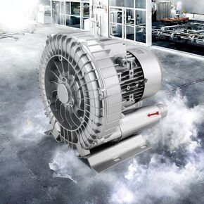 Regenerative Blower 180W-1100W High-Pressure Vortex Ring Blower, 0.47HP 0.5HP 0.74HP Ring Blower Industrial Vacuum Pump for Air Blowing Or Suction,180W